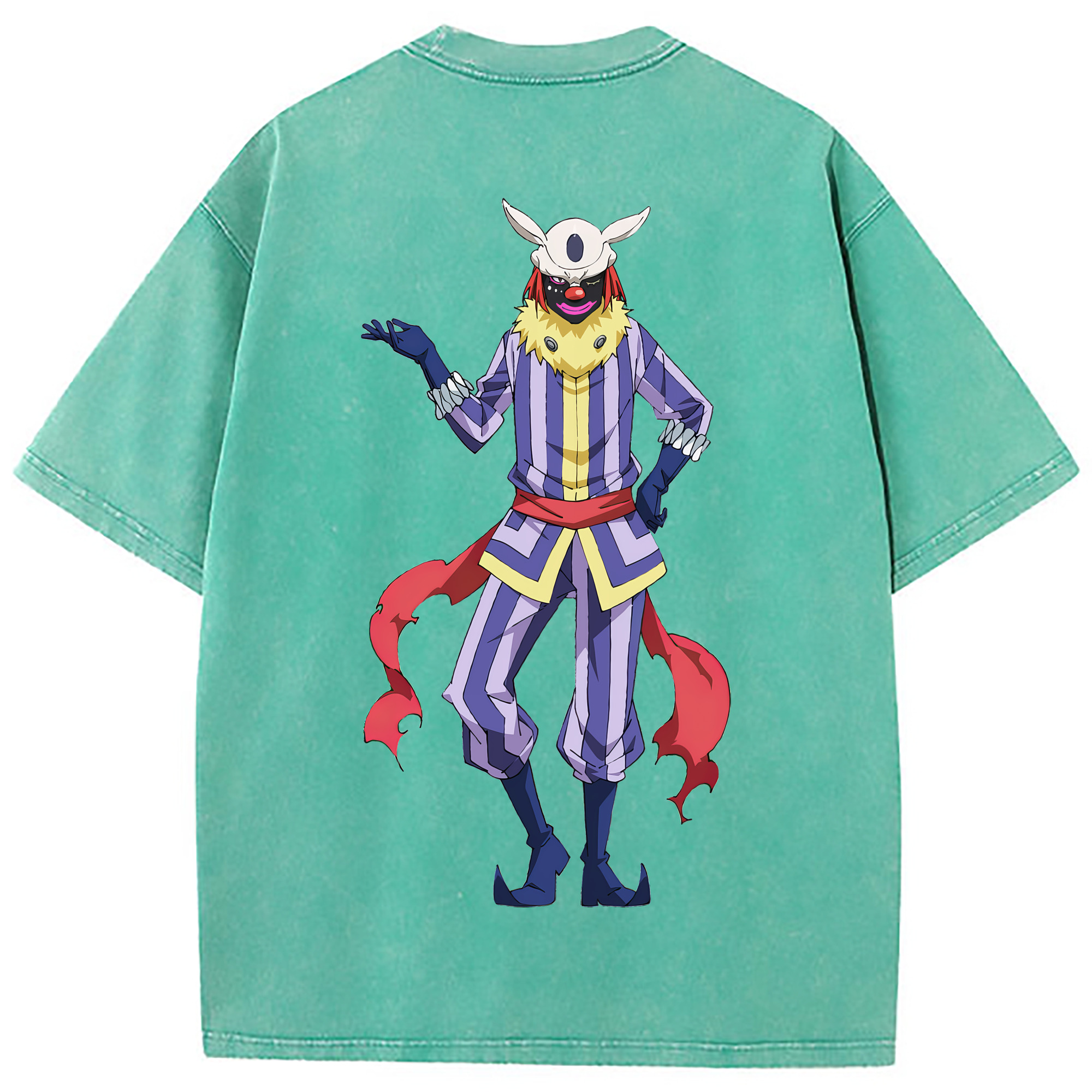 （画像用） 転スラ Regarding Reincarnated to Slime 綿100% ヴィンテージ風 半袖Tシャツ（背面プリント）